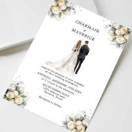 Elegante bruid & bruidegom's Clip art Bruiloft Kaart