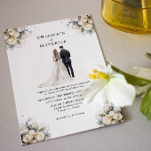 Elegante bruid & bruidegom's Clip art Bruiloft Kaart