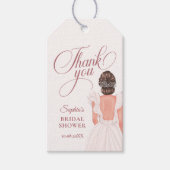 Elegante Bruid Bruiloft Feest Bedankt Cadeaulabel (Voorkant)
