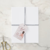 Elegante Bruid Bruiloft Feest Bedankt Cadeaulabel (Met Touw)