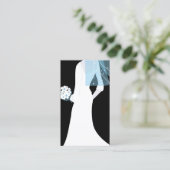 elegante bruid businesscard visitekaartje (Staand voorkant)