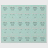 Elegante Bruid & Co Teal Blauwe Parel Bruidsuitnod Cadeaupapier (Vlak)
