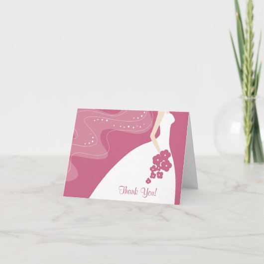 Elegante Bruid Dank U Kaart (Voorkant)