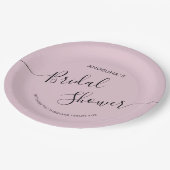 Elegante bruid douche papier Borden Papieren Bordje (Gekanteld)