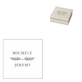 Elegante bruid en bruidegom bruiloft botanisch rubberstempel (Gestempeld)