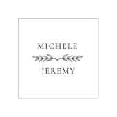 Elegante bruid en bruidegom bruiloft botanisch rubberstempel (Afrduk)