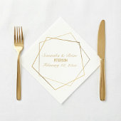 Elegante bruid en bruidegom, bruiloft servet