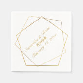 Elegante bruid en bruidegom, bruiloft servet (Voorkant)