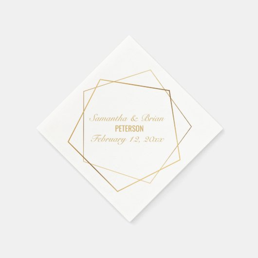 Elegante bruid en bruidegom, bruiloft servet (Hoek)