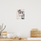 Elegante bruid en bruidegom foto mini kalender poster (Keuken)