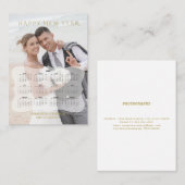 Elegante bruid en bruidegom foto mini kalender visitekaartje (Voorkant / Achterkant)