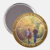 Elegante bruid en bruidegom foto val bruiloft guns magneet (Voorkant / Achterkant)