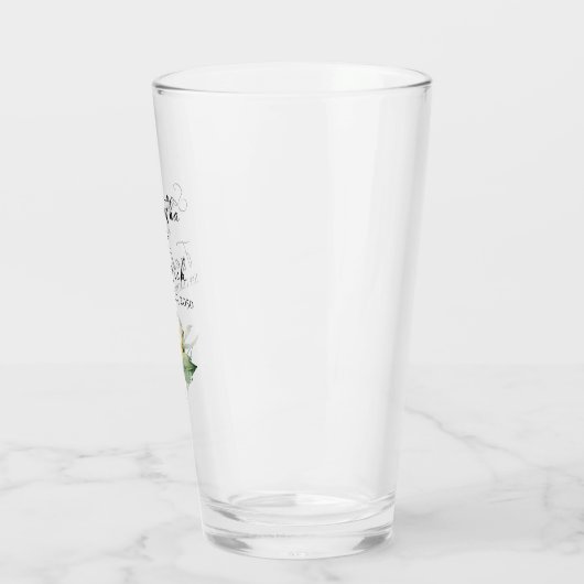 Elegante bruid en bruidegom gepersonaliseerd glas (Links)