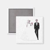 Elegante bruid en bruidegom magneet (Voorkant / Achterkant)