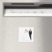 Elegante bruid en bruidegom magneet (Insitu (Vaatwasser))