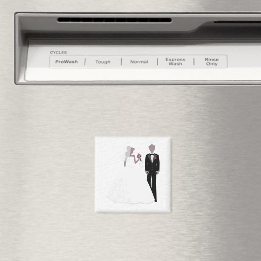 Elegante bruid en bruidegom magneet (Insitu (Vaatwasser))