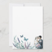 Elegante bruid en bruidegom met lavendel kaart (Voorkant)