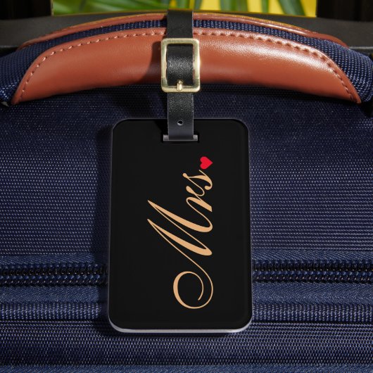 Elegante bruid en bruidegom reis bagage tag bagagelabel (Voorkant Insitu 2)