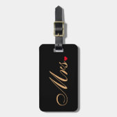 Elegante bruid en bruidegom reis bagage tag bagagelabel (Voorkant verticaal)