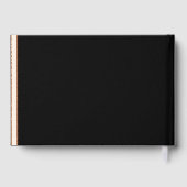 Elegante bruid en bruidegom script verijdeld rand gastenboek (Achterkant)