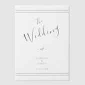 Elegante bruid en bruidegom strepen vellum uitnodigingen (Voorkant)