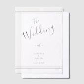 Elegante bruid en bruidegom strepen vellum uitnodigingen (Offset)