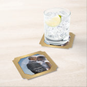 Elegante bruid en bruidegom trouwfoto modern kartonnen onderzetters (Insitu)