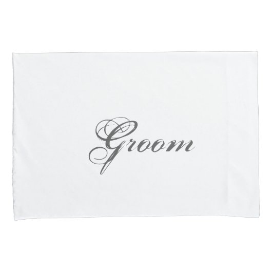 Elegante bruid en bruidegom wit bruiloft kussen Ho Kussensloop (Voorkant-Rechts)