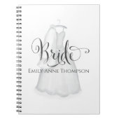 Elegante bruid gepersonaliseerd notitieboek (Voorkant)