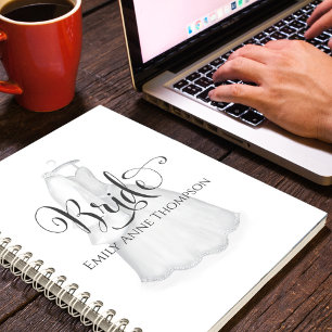 Elegante bruid gepersonaliseerd notitieboek