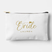 Elegante bruid Gouden Script Naam Cosmetische Gift Etui (Voorkant)