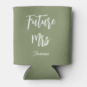 Elegante bruid groen wit toekomst Mrs Blikjeskoeler (Voorkant)