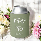 Elegante bruid groen wit toekomst Mrs Blikjeskoeler