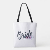Elegante Bruid Huwelijks Calligrafie | Boodschappe Tote Bag (Achterkant)