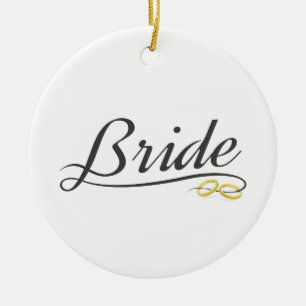 Elegante Bruid Huwelijks kalligrafie Keramische Ve Keramisch Ornament