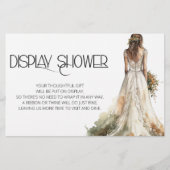 Elegante bruid in bruiloft jurk display douche briefpapier (Voorkant)