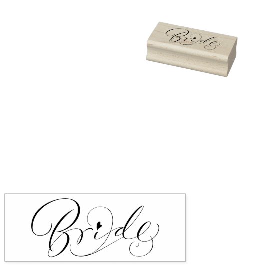 Elegante bruid kalligrafie Fancy script handtekeni Rubberstempel (Gestempeld)