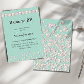 Elegante bruid om Blauwgroen Blue Pearl Vrijgezell Kaart