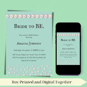 Elegante bruid om Blauwgroen Blue Pearl Vrijgezell Kaart