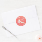 Elegante bruid om Vrijgezellenfeest te zijn Blush Ronde Sticker (Envelop)