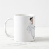 Elegante bruid ontspannen in bad bruiloft ontwerp koffiemok (Links)