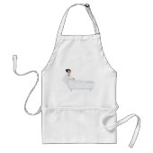 Elegante bruid ontspannen in bad bruiloft ontwerp standaard schort (Voorkant)