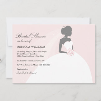 Elegante Bruid | Roze Trouwfeest Uitnodiging