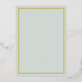 Elegante Bruid Salie en Goud Folie Uitnodiging (Achterkant)