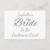 Elegante Bruid Script Diamant Ontwerp Trouw Informatiekaartje (Voorkant)