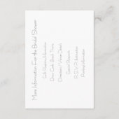 Elegante Bruid Script Diamant Ontwerp Trouw Informatiekaartje (Achterkant)