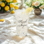Elegante Bruid Script Persoonlijke Trouwglas Glas