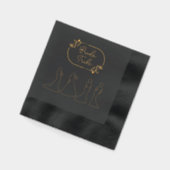 Elegante bruid stam folie servetten (Links)