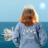 Elegante bruid Sterren & Daisy Bloemen Denim Jacke Denim Jacket