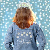 Elegante bruid Sterren & Daisy Bloemen Denim Jacke Denim Jacket